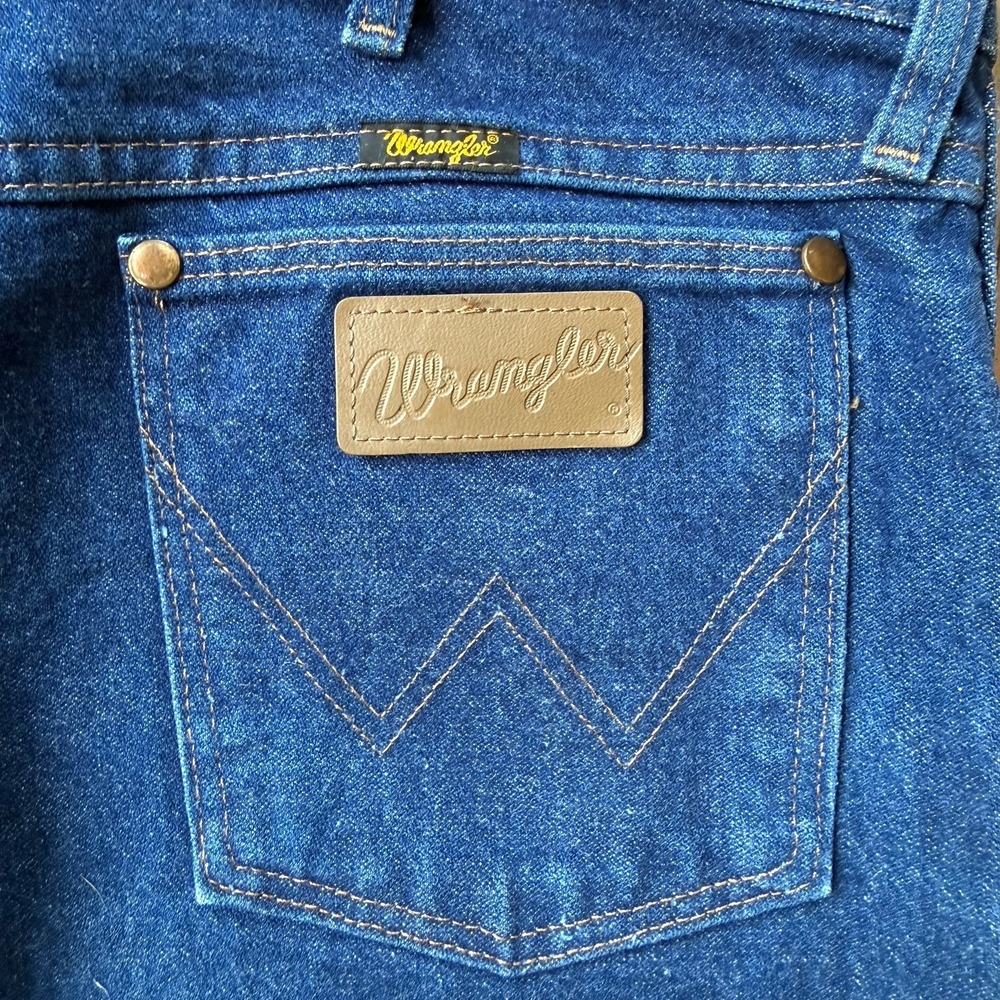 Wrangler Jeans Mens 35x36 Blue Cowboy Cut 13MWZPW Rodeo Western Denim Long Tall
